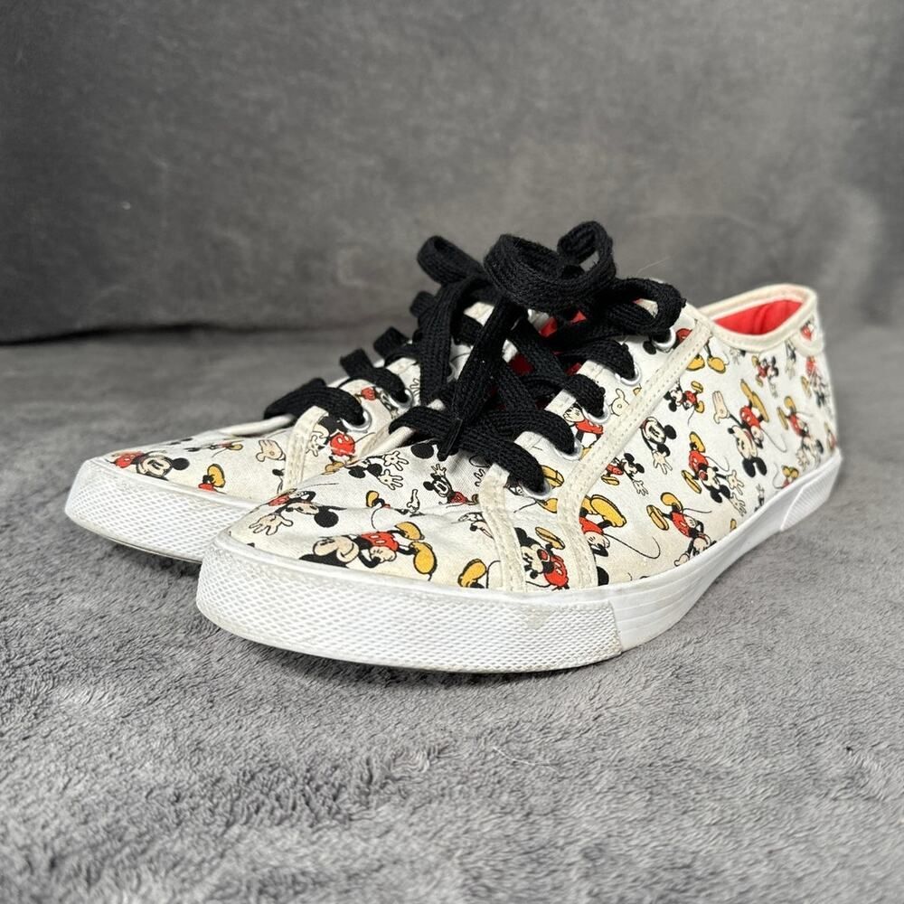 Disney Mickey Mouse Tennis Canvas Shoes Womens Size 10